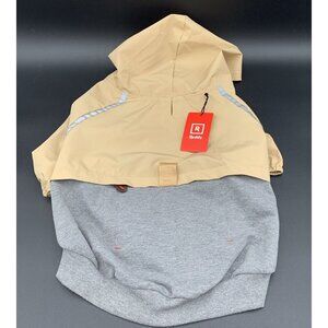 Reddy Pet Dog Hoodie XL 20-24 Inches Tan Gray Polyester Blend